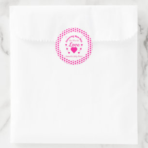 So viel Liebe Babydusche Runder Aufkleber