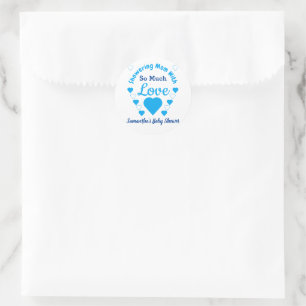 So viel Liebe Babydusche Runder Aufkleber
