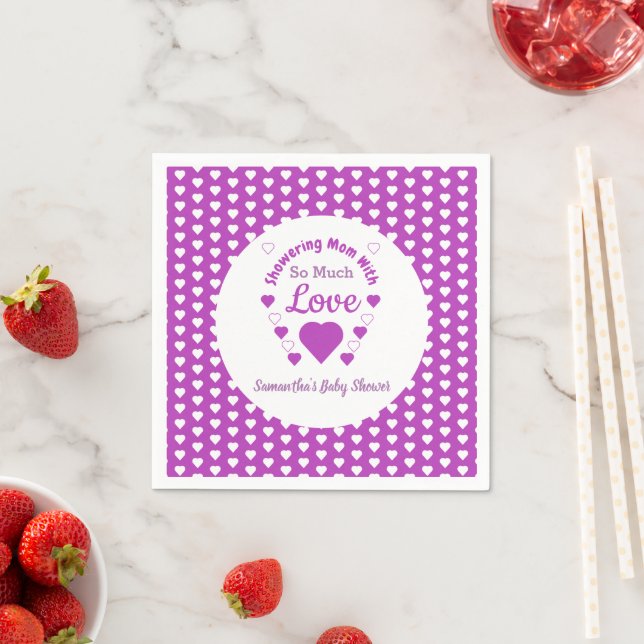 So viel Liebe Babydusche Serviette (Beispiel)