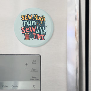 So Viel Spaß Beim Nähen, So Wenig Zeit Retro-Stick Magnet