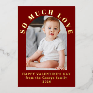 So viel süßes Baby Valentinstag Modern Rot Folien Feiertagskarte