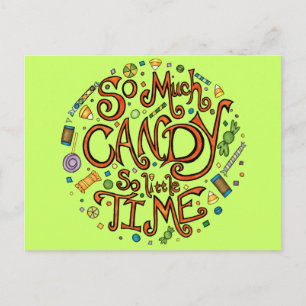 So viel Süßes so wenig Zeit - Halloween Postkarte