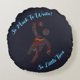 "So viel zu schreiben" Rundes Kissen