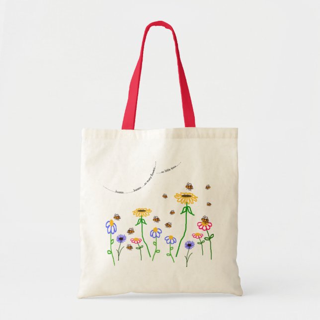 'So viele Blume Bienen und Blume Tote Tasche. Tragetasche (Vorne)