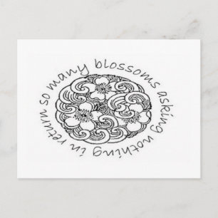 So viele Blüten Haiku Postkarte
