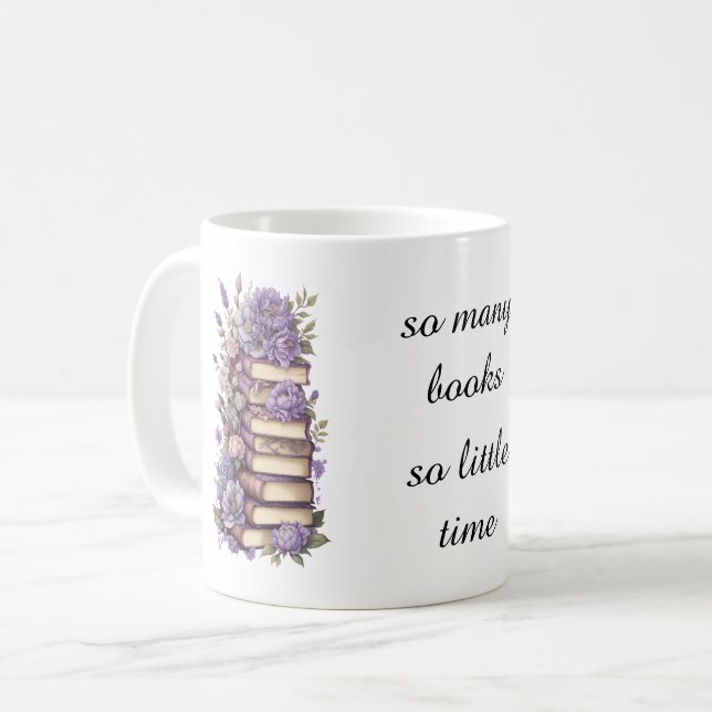 So viele Bücher Kaffeetasse (Vorderseite Links)