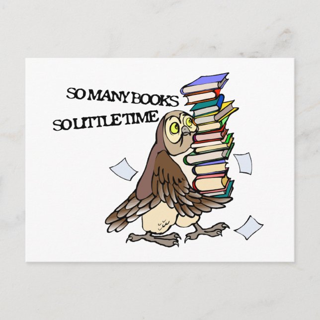So viele Bücher Postkarte (Vorderseite)