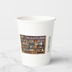 So viele Bücher, so viel zu tun! Zitat, Buchliebha Pappbecher