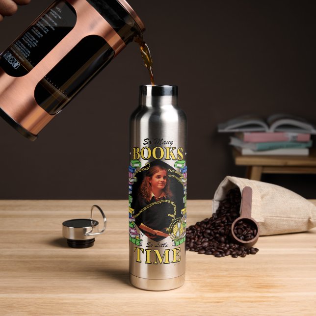 So viele Bücher, so wenig Zeit Trinkflasche (Kaffee)