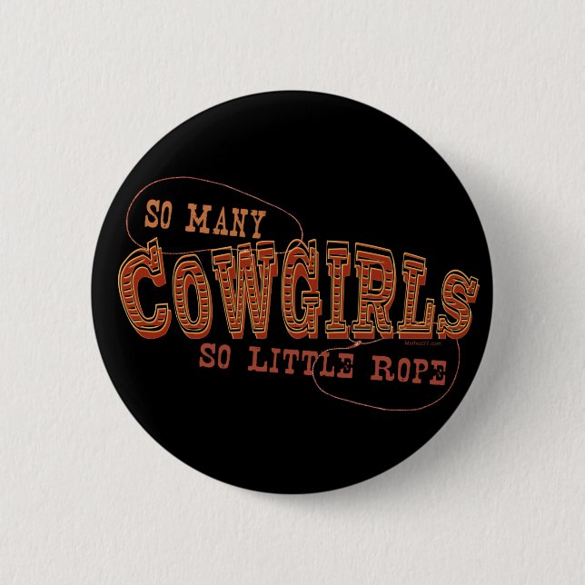 So viele Cowgirls-Knopf Button (Vorderseite)