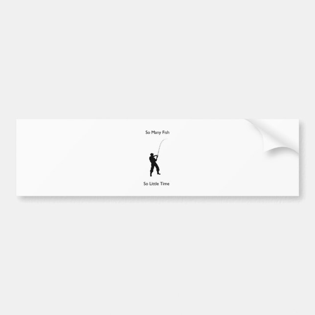 "So viele Fische Entwurf so wenig Zeit" Autoaufkleber (Vorne)