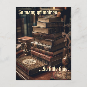 So viele Grimoires Wicca Postkarte