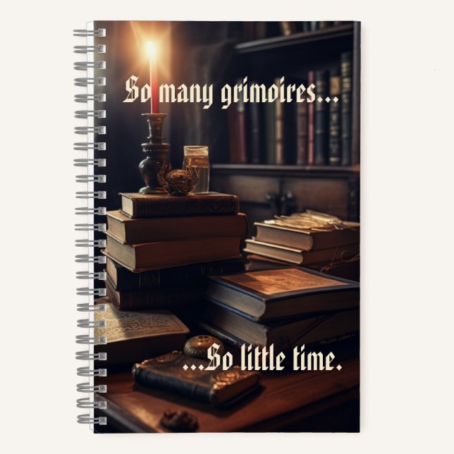 So viele Grimoires Wizard, wiccan Notebook Notizbuch (Vorderseite)