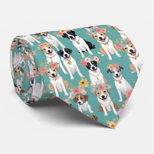 So viele Hunde mit Blumenkränzen Krawatte