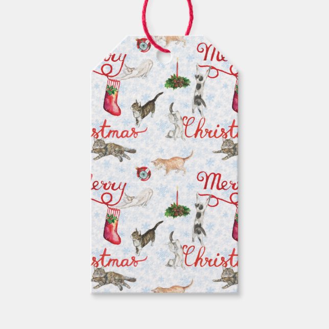 So viele Kätzchen Geschenkanhänger (Vorderseite)