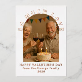 So viele schöne Valentinstag-Opa-und-Oma-Fotos Folien Feiertagskarte