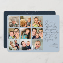 So viele Segen Jahr Review Foto Collage Blue