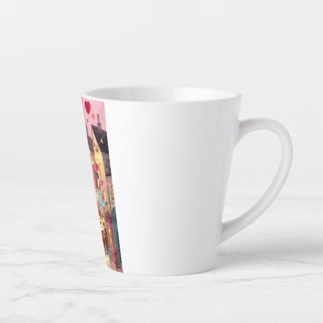 SO VIELE VALENTINSKARTEN ZU LIEFERN Latte Tasse (Rechts)