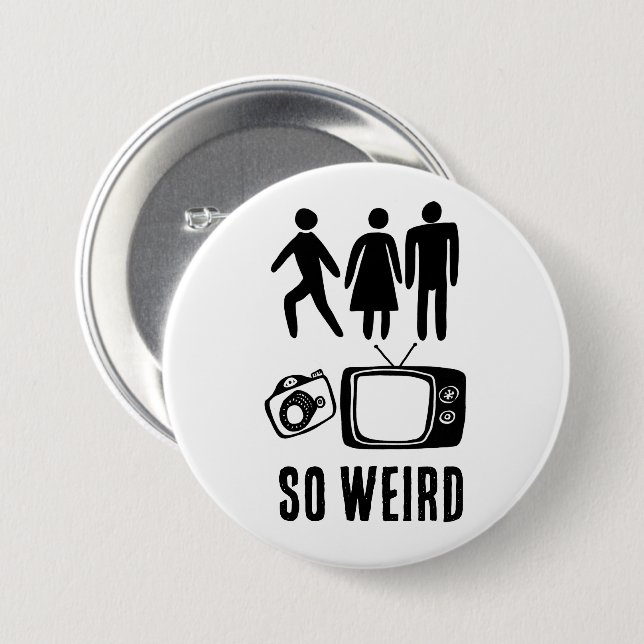 SO WEIRD Person Woman Man Camera TV Button (Vorne & Hinten)