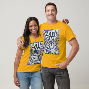So wenig Zeit, so viele Länder" - psychedelisch T-Shirt