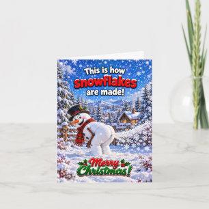 So werden Schneeflocken gemacht! Weihnachtskarte Karte