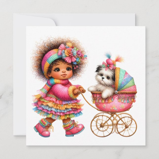 SO Wertvolle Baby Buggy Thema Einladung (Vorderseite)