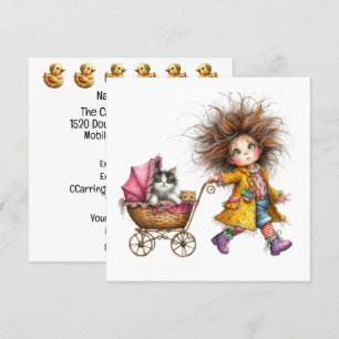 SO Wertvolle Baby Buggy Thema Einladung