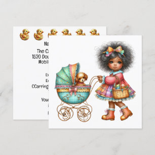 SO Wertvolle Baby Buggy Thema Einladung