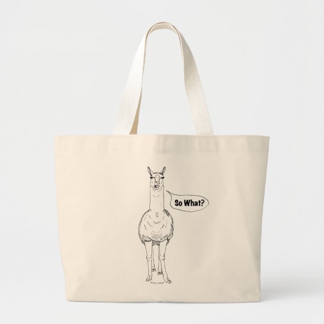 "So What?" Llama Toto Bag Jumbo Stoffbeutel (Vorne)