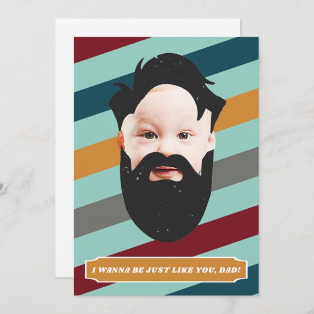 So wie du| Foto Vatertagskarte Einladung (Vorne/Hinten)