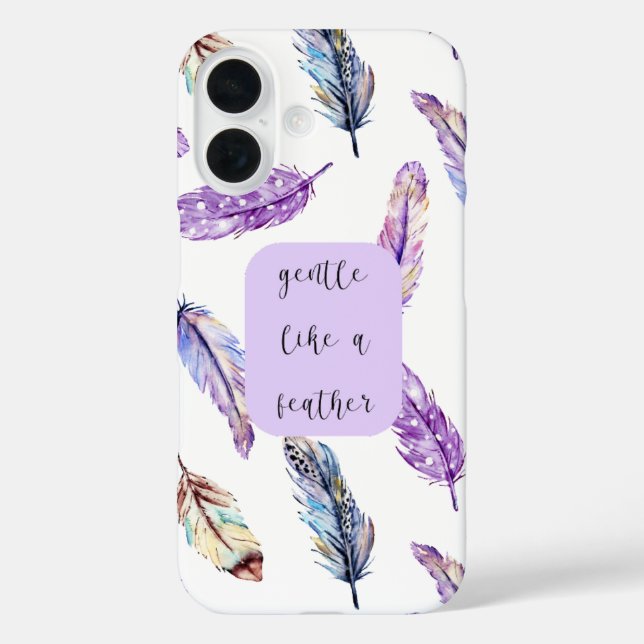 So wie ein Lila Feather-Muster Case-Mate iPhone Hülle (Rückseite)
