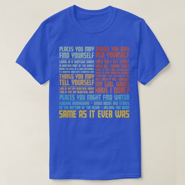 So wie es je war T-Shirt (Design vorne)