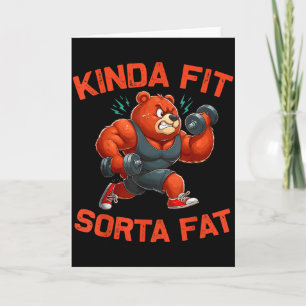 So ziemlich Fit Etwas Fett Lustiger Fitness Bär Ge Karte