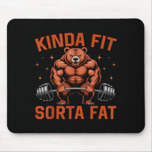 So ziemlich fit, irgendwie fett, lustiger Bär im F Mousepad