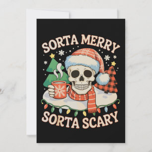 So ziemlich fröhliche, so ziemlich gruselige Skele Feiertagskarte