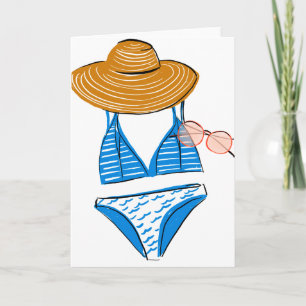 Soak up the Sun - Blue Swimsuit Karte
