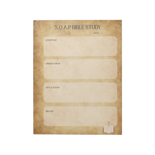 SOAP Bible Study Notepad Notizblock (Rotiert)
