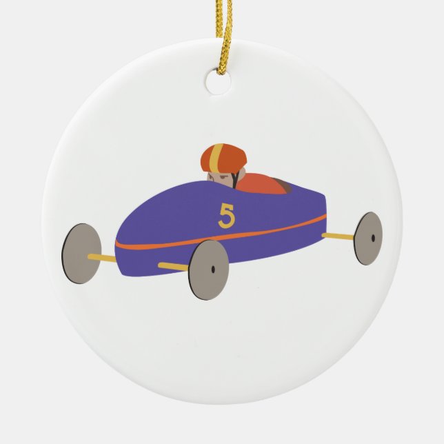 Soap Box Derby Keramik Ornament (Vorne)