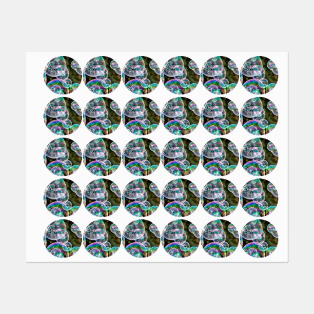 Soap bubbles etiketten (Blatt)
