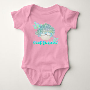 Soap Bubbles Girl pink Baby Strampler