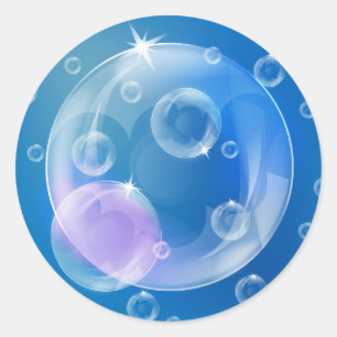 Soap bubbles runder aufkleber