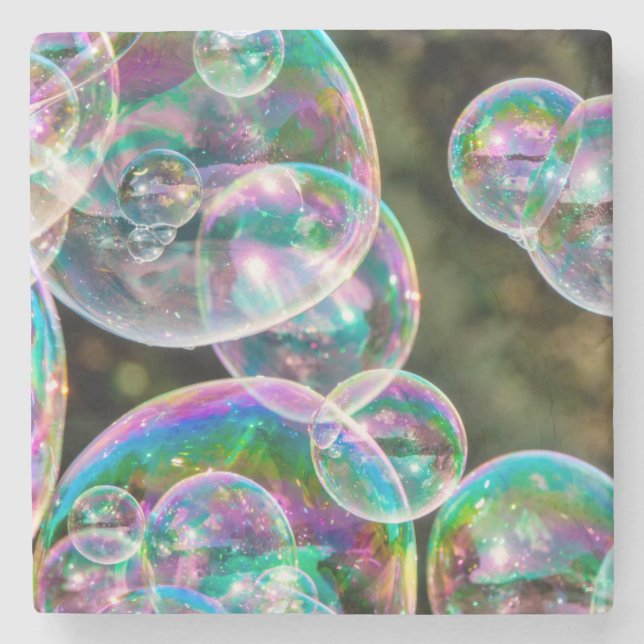 Soap bubbles steinuntersetzer (Vorderseite)