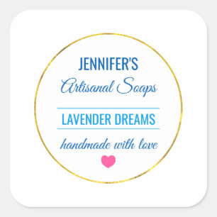 SOAP SCENT BIZ TEMPLATE QUADRATISCHER AUFKLEBER