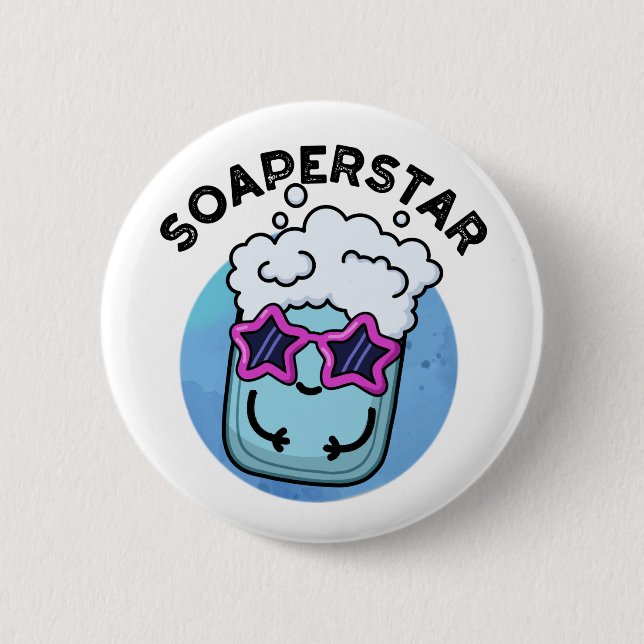 Soaperstar Funny Superstar Soap Puff Button (Vorderseite)