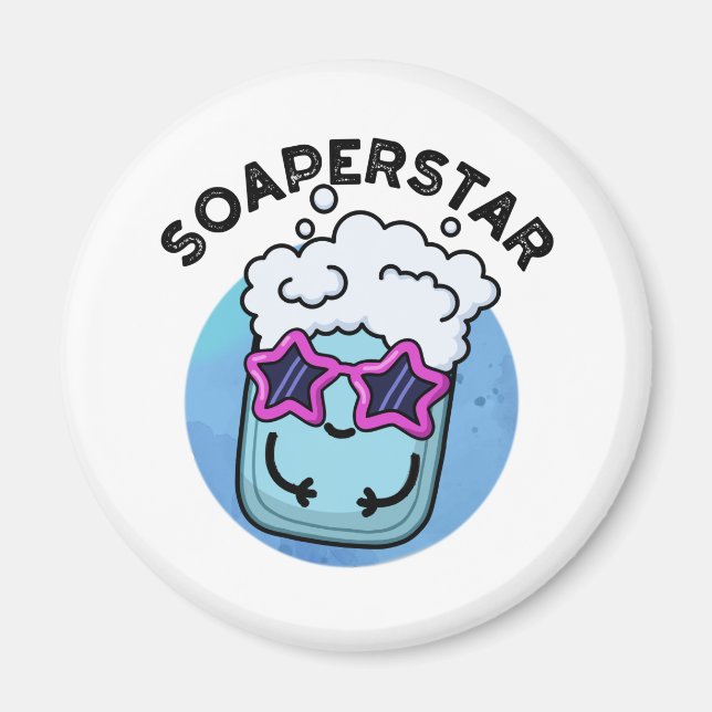 Soaperstar Funny Superstar Soap Puff Magnet (Vorne)