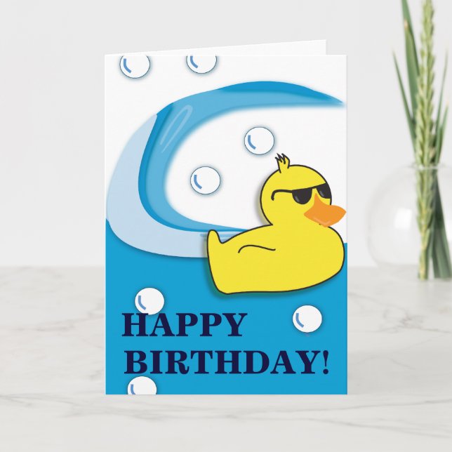 Soapy Duck - Birthday Card Karte (Vorderseite)