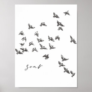 Soar, 8x10 Poster, Motivational Art Decor Poster