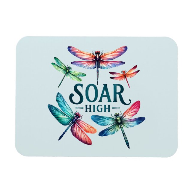 Soar High - Artistic Dragonfly Magnet (Horizontal)