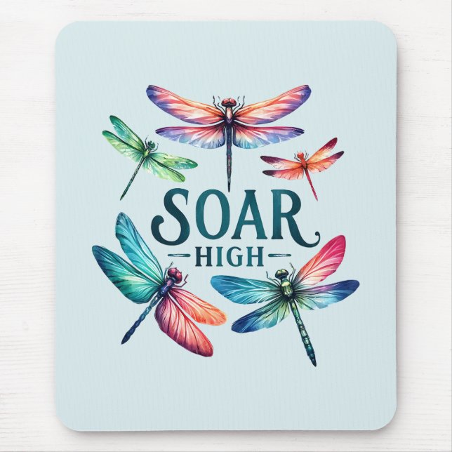 Soar High - Artistic Dragonfly Mousepad (Vorne)