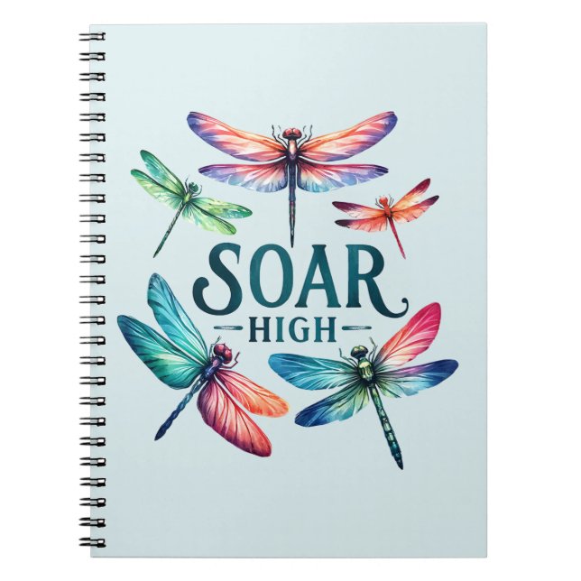 Soar High - Artistic Dragonfly Notizblock (Vorderseite)